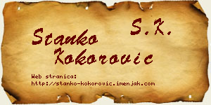 Stanko Kokorović vizit kartica